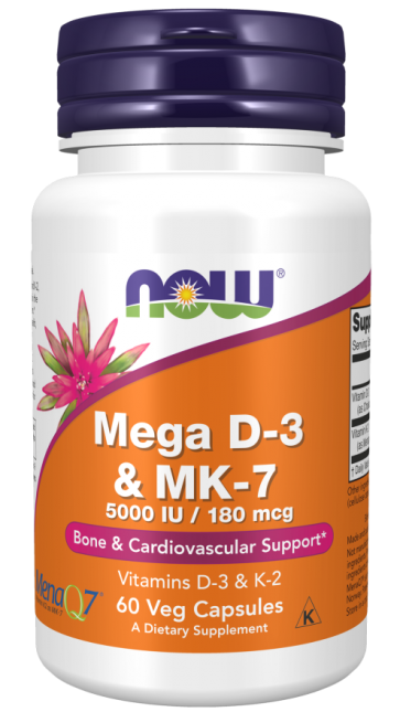 MEGA D3 & MK-7 60 VCAPS Now foods