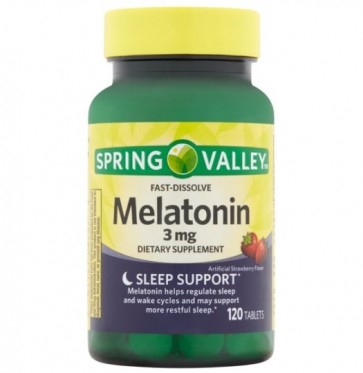 Melatonina 3mg 120 tabs Spring Valley - 10/2021