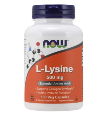 L-Lysine 500mg 100 capsules NOW Foods