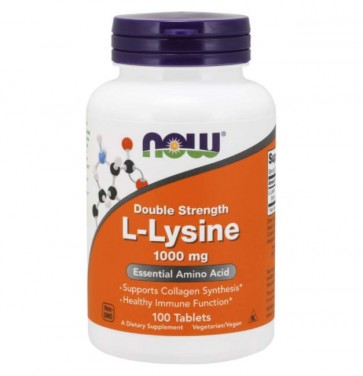 L-Lysine 1000mg 100tbs NOW Foods