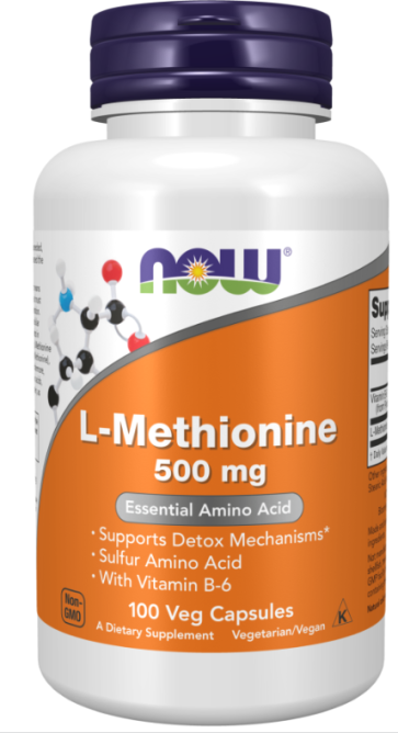 L-Methionine, 500 mg, 100 Capsules Now foods