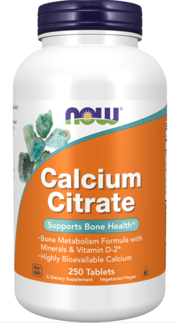 Calcium Citrate 250 Tablets Now foods