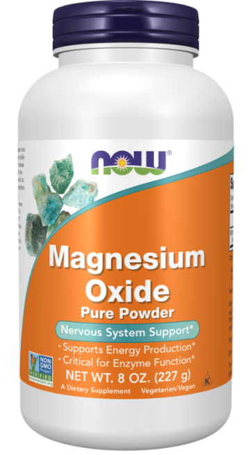 Magnesium Oxide Pure Powder, 8 oz (227 g) Now foods