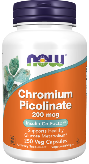 Chromium Picolinate 200 mcg 250 Veg Capsules Now foods