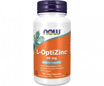 L Optizinc 30mg 100caps NOW Foods