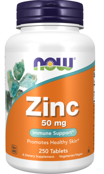 Zinc 50 mg 250 Tablets Now foods
