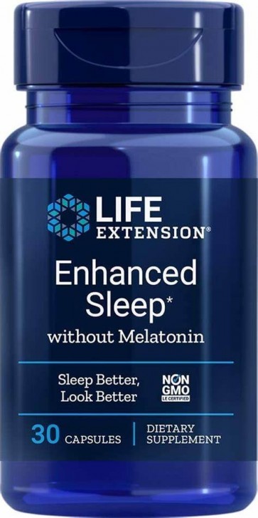 Enhanced Sleep with Melatonin 30 veg caps Life Extension