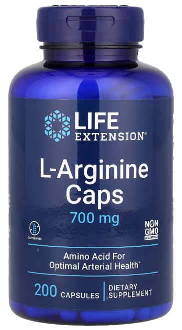 L-Arginine Caps, 700 mg, 200 Capsules Life Extension