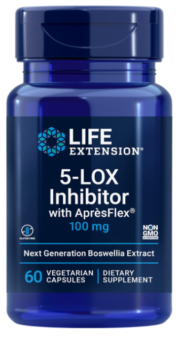 5-LOX Inhibitor with ApresFlex, 100 mg, 60 Vegetarian Capsules Life Extension