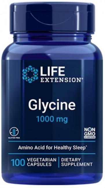 Glycine 1000 mg, 100 vegetarian capsules Life Extension