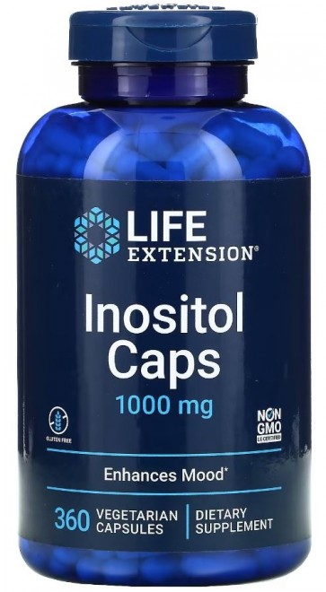 Inositol Caps 1000 mg, 360 vegetarian capsules LIFE Extension