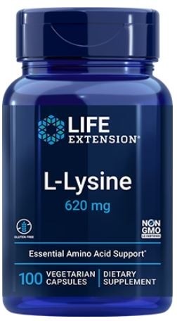 L-Lysine 620 mg, 100 vegetarian capsules  Life Extension