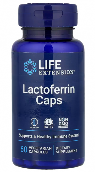 Lactoferrin Caps, 60 Vegetarian Capsules (300 mg per Capsule) Life Extension