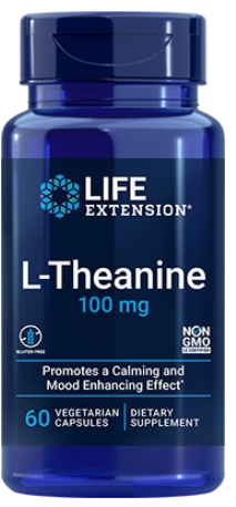 L-Theanine, 60 Vegetarian Capsules (100 mg per Capsule) Life extension