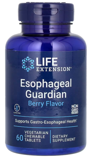 Esophageal Guardian, Berry, 60 Vegetarian Chewable Tablets Life Extension