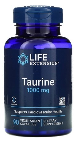 Taurine 1000 mg, 90 vegetarian capsules Life Extension