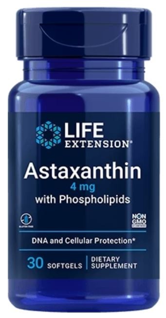 Astaxanthin with Phospholipids 4 mg, 30 softgels Life Extension