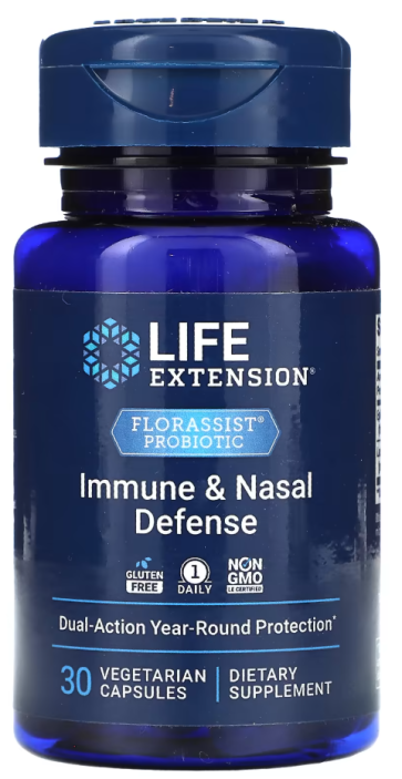 FLORASSIST Probiotic, Immune & Nasal Defense, 30 Vegetarian Capsules