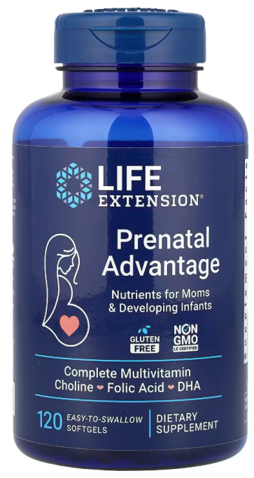 Prenatal Advantage, 120 Easy-To-Swallow Softgels Life Extension