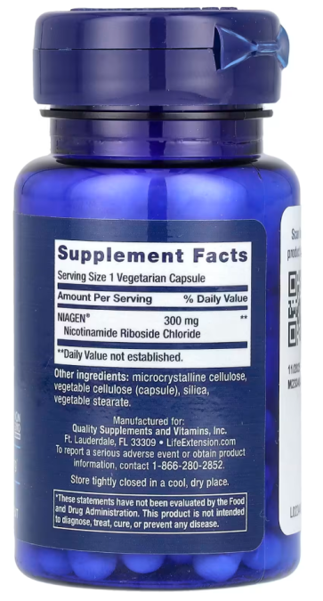 NAD+ Cell Regenerator, 300 mg, 30 Vegetarian Capsules Life Extension
