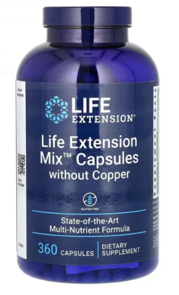 Mix Capsules Without Copper, 360 Capsules Life Extension