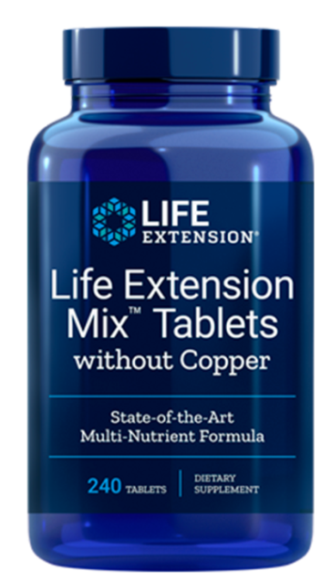 Mix Tablets Without Copper, 240 Tablets Life Extension