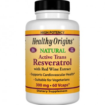 Resveratrol 300mg Red Wine Extract 60 Vcaps HEALTHY Origins