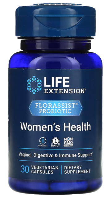 FLORASSIST Probiotic, Women's Health, 30 Vegetarian Capsules Life Extension