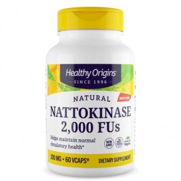 Nattokinase 2,000 FU's (100 mg.) 60 vcaps Healthy Origins