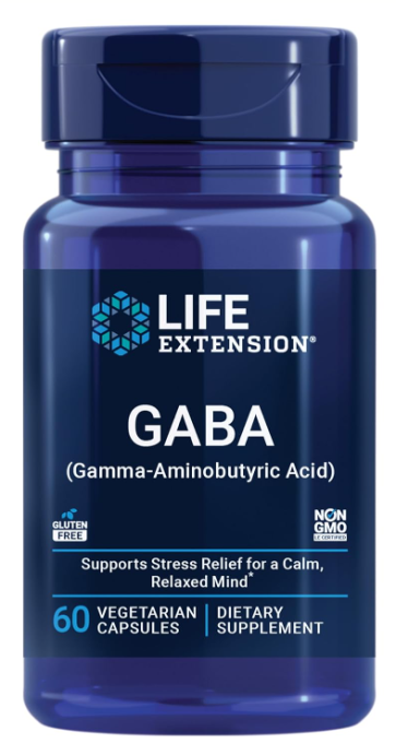 Gaba (Gamma-Aminobutyric Acid) 60 vegetarian capsules Life Extension