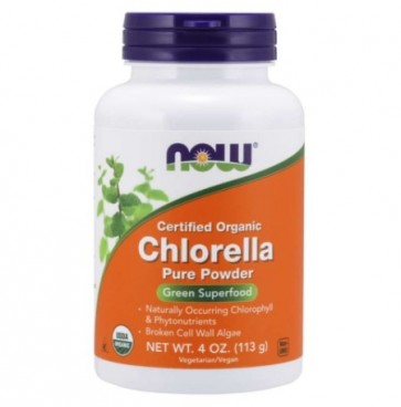 Chlorella Powder, Organic 113g Now foods