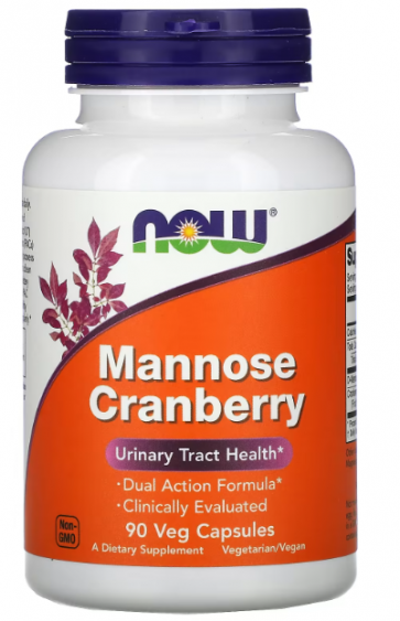 Mannose Cranberry, 90 Veg Capsules Now foods