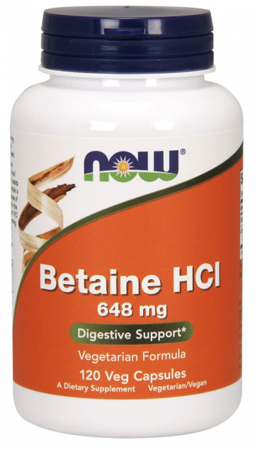 Betaine HCI 648mg 120s NOW Foods