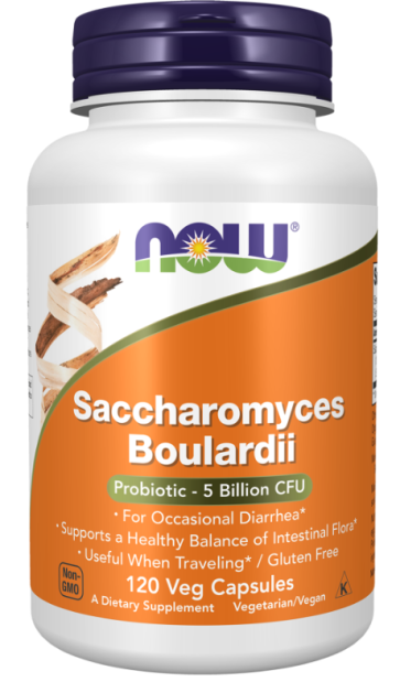 Saccharomyces Boulardii, 5 Billion CFU, 120 Veg Capsules Now foods