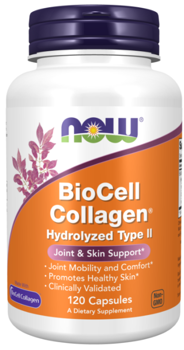 BioCell Collagen, Hydrolyzed Type II, 120 Veg Capsules Now foods
