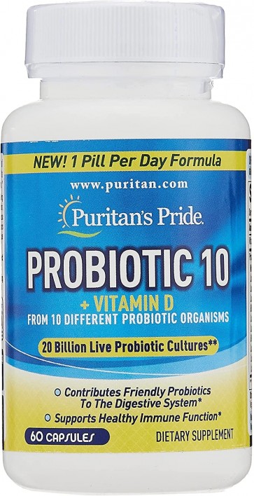 Probiotic 10 com Vit D 60s PURITAN