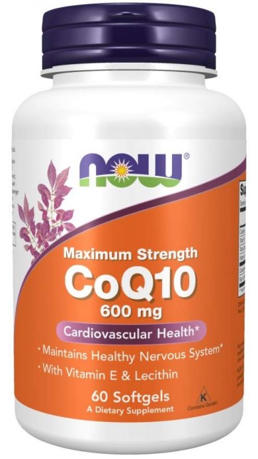 CoQ10 600 mg 60 Softgels Now foods
