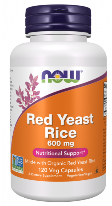 Red Yeast Rice, 600 mg, 120 Veg Capsules Now foods