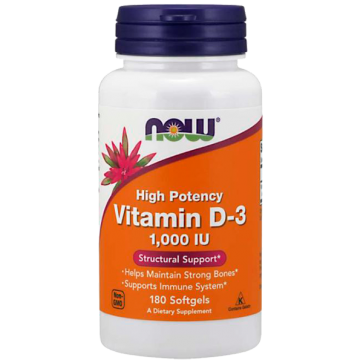 Vitamina D3 1.000 180 softgels NOW Foods