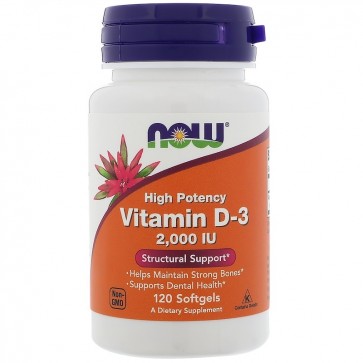 Vitamina D3 2.000 120 softgels NOW Foods