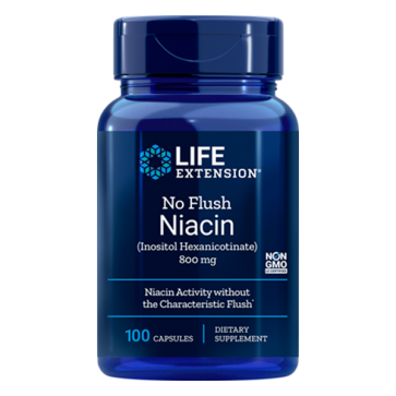 No Flush Niacin 800 mg. 100 capsules LIFE Extension