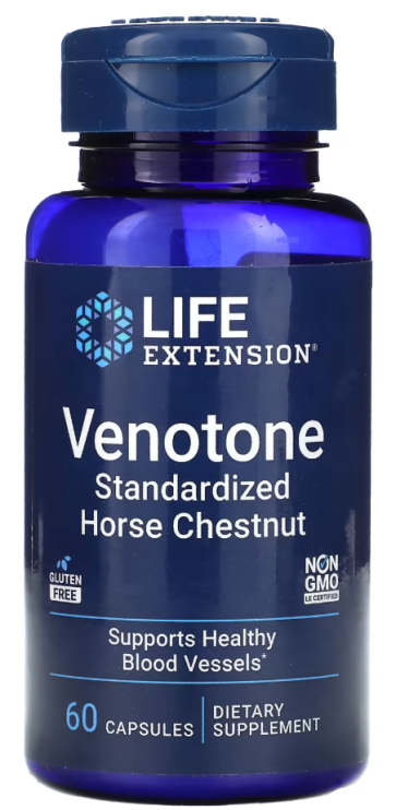 Venotone, Standardized Horse Chestnut, 60 Capsules (250 mg per Capsule) Life Extension