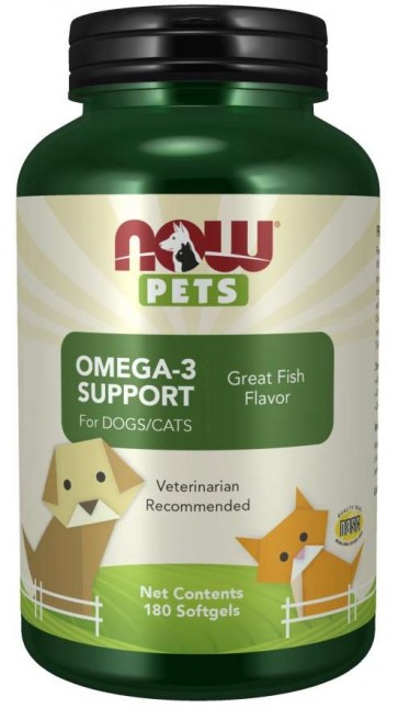 Omega 3 Support Softgels for Dogs & Cats Now foods Pets