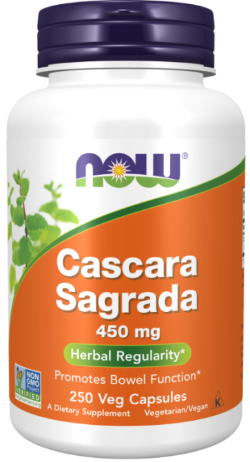 Cascara Sagrada, 450 mg, 250 Veg Capsules Now foods