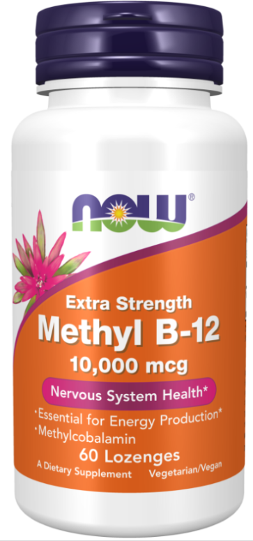 Methyl B-12, Extra Strength , 10,000 mcg, 60 Chewables/Lozenges Now foods