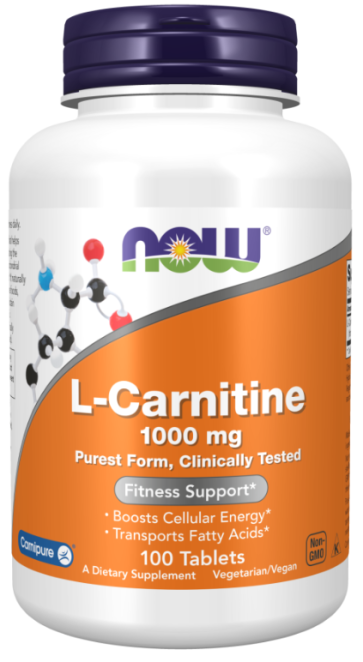 L-Carnitine, 1000 mg, 100 Tablets Now foods