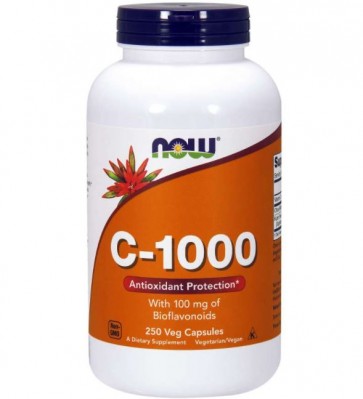 C 1000 Vitamina 100 veg caps 100mg bioflavonoids NOW Foods