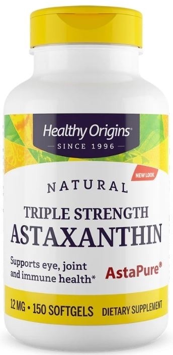 Astaxanthin 12 mg triple 150 softgels (AstaPure) Healthy Origins