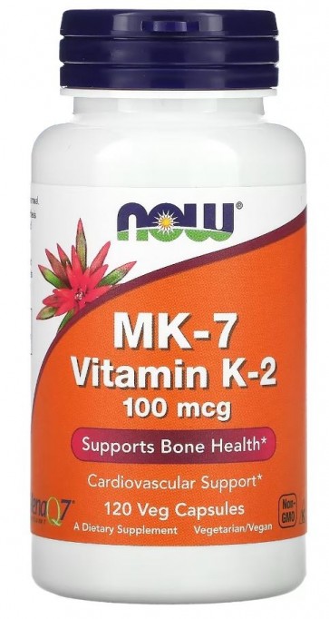 VITAMIN K-2 (MK7) 100 mcg 120 VCAPS Now Foods