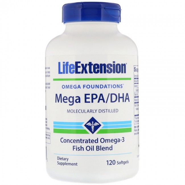 Mega EPA/DHA. 120 softgels LIFE Extension - Life Extension
